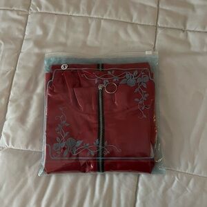 Brand New, Unopened, Women’s Red Umbrella Leather Dress, Latex Costume